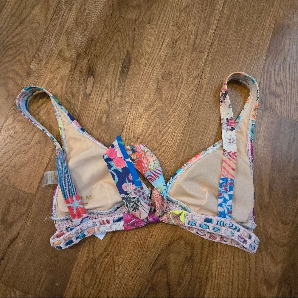 Johnny Was Caribbean bikini top Sz S NWOT